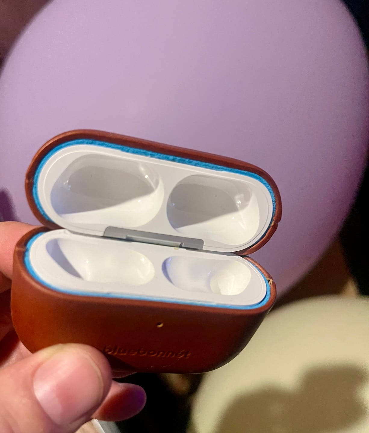 Customer photo review of The Companion Leather AirPods Pro 3 Case - Saddle Tan
