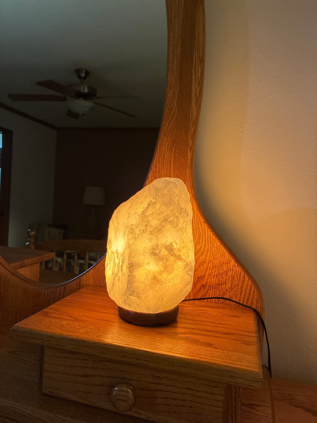 Customer photo review of Rare White Himalayan Salt Lamp