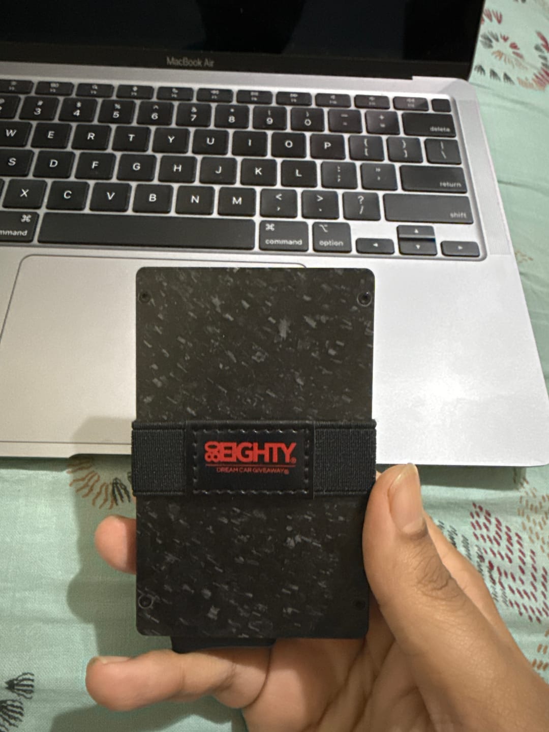 Customer photo review of 80Eighty® Minimalist Forged Carbon Wallet