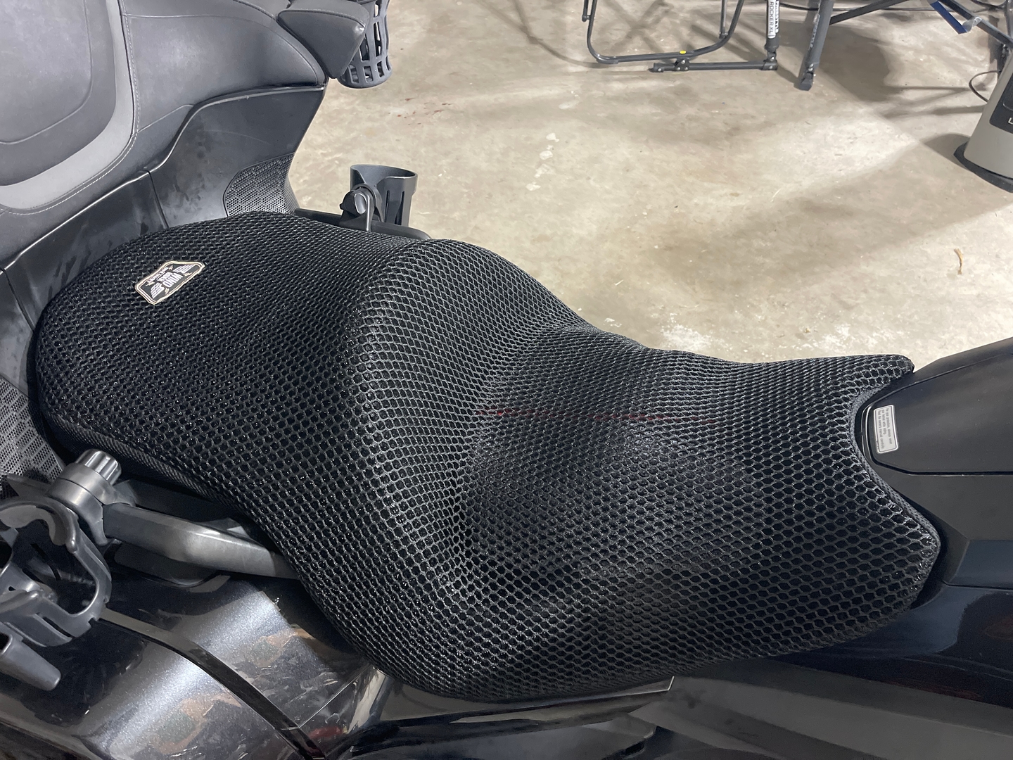 Wind Rider mesh seat cover on a Honda Goldwing GL1800