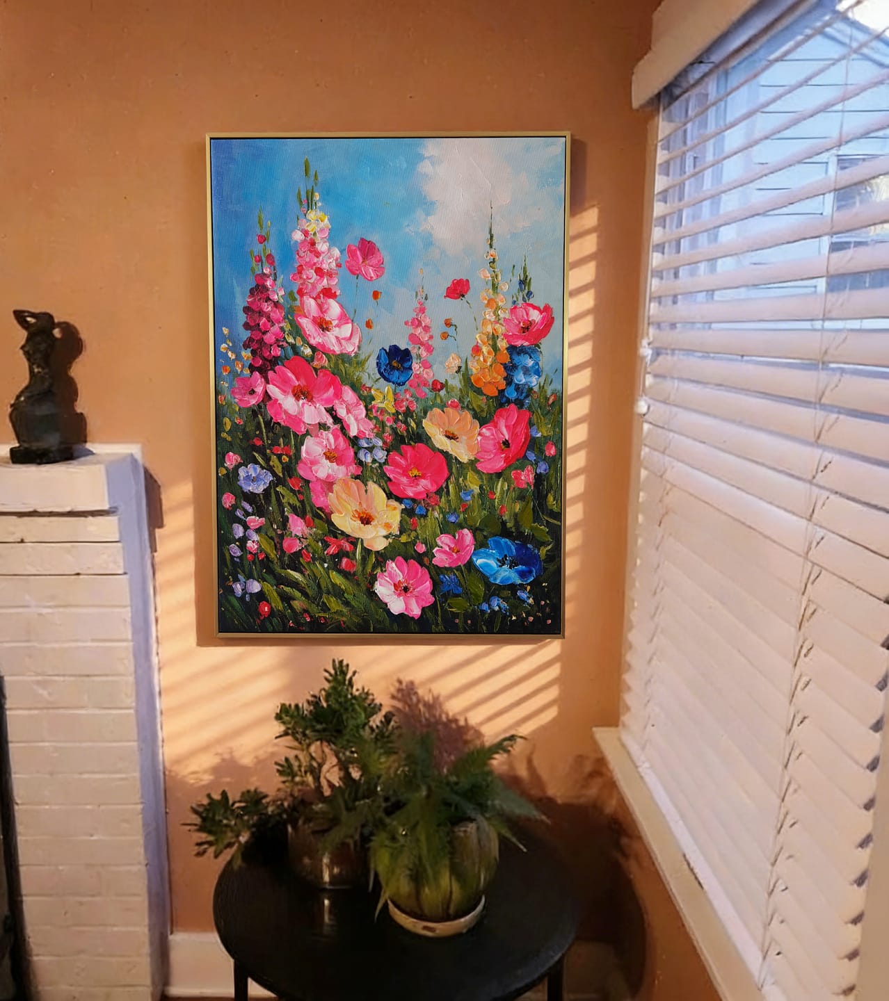 Customer photo review of Vibrant Wildflower Meadow Textured Floral Painting