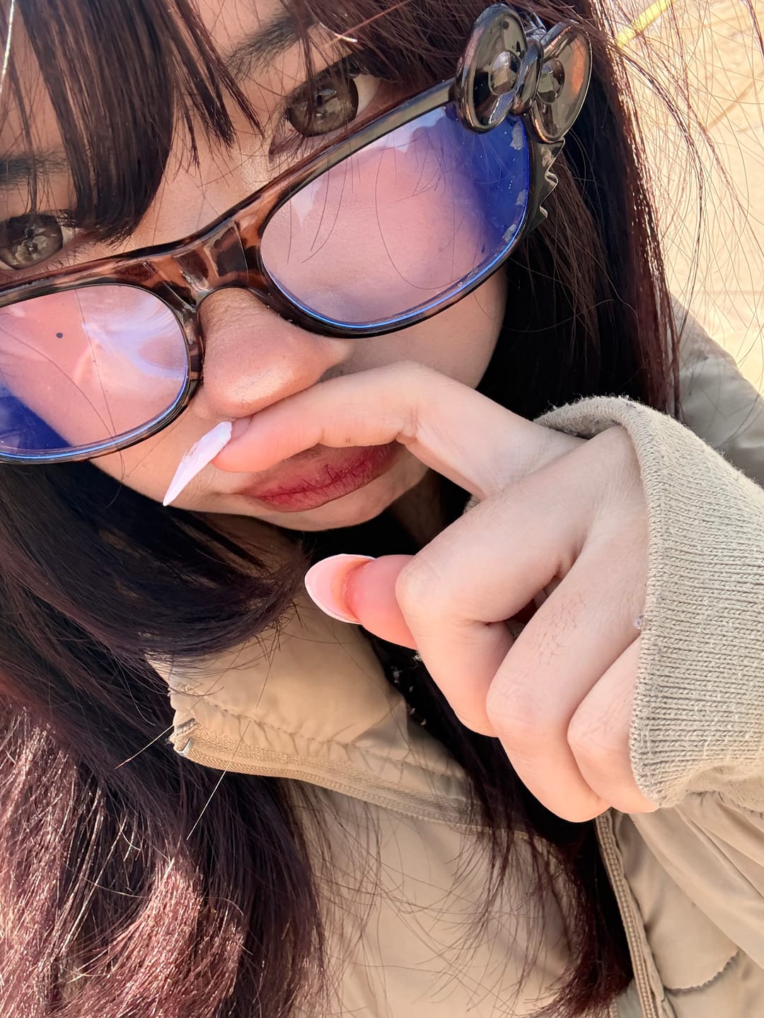Customer photo review of Kitten Eyeglasses