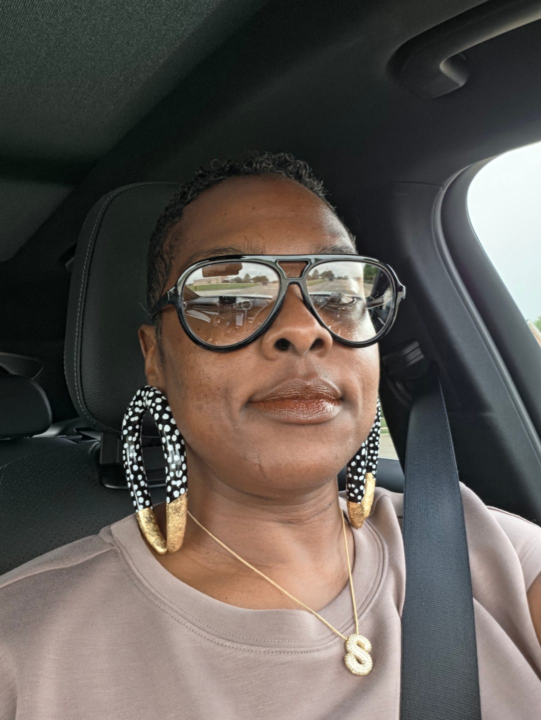 Customer photo review of HUKUM - Black & White Sculptural Studs