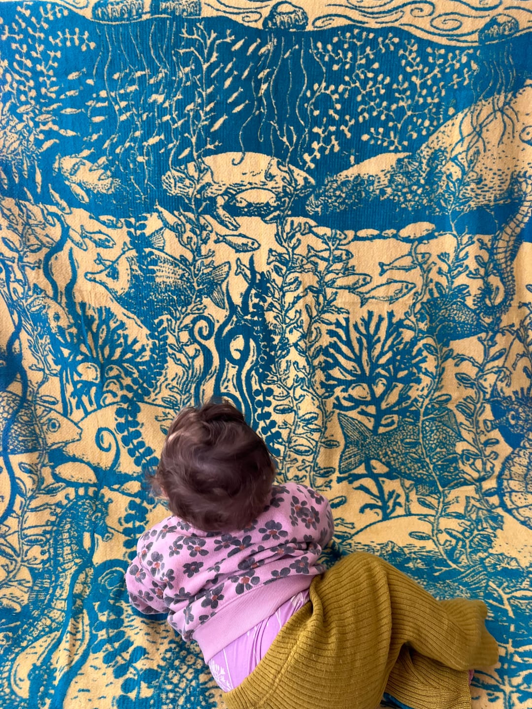 Customer photo review of Seaborn ‘Ocean Garden’ Brushed Cotton Blanket