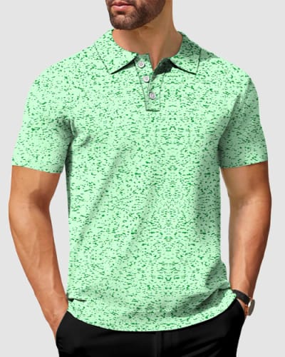 Customer photo review of Men's Graffiti Greens golf polo