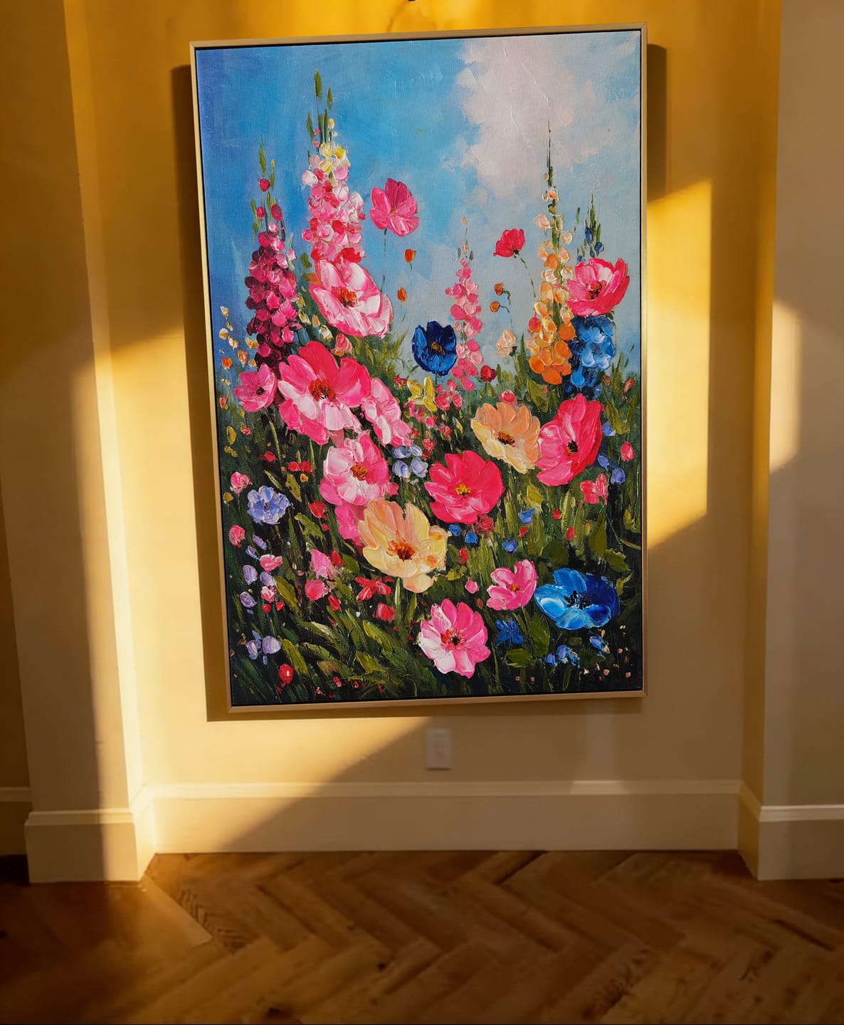 Customer photo review of Vibrant Wildflower Meadow Textured Floral Painting
