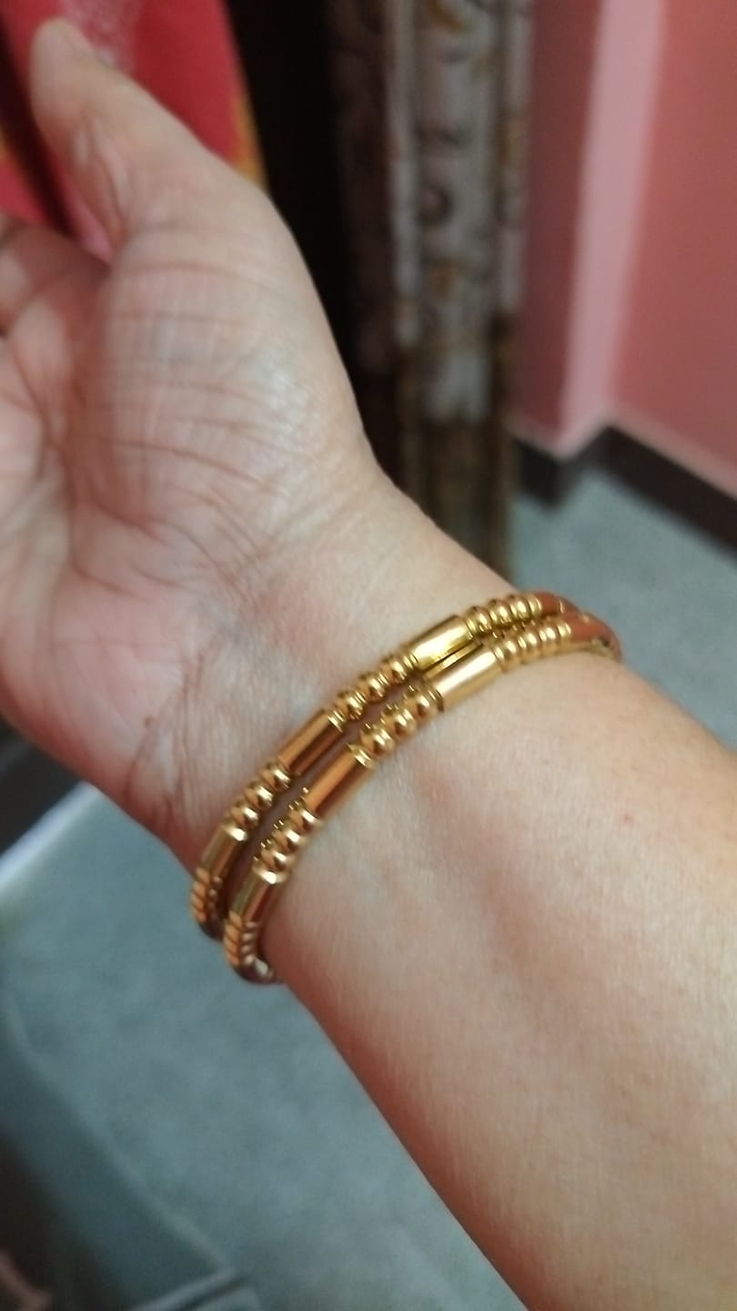 Customer photo review of Golden Stream Bangle Bracelet