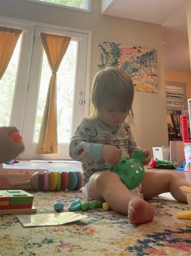 Customer photo review of Curated Monthly Baby Box