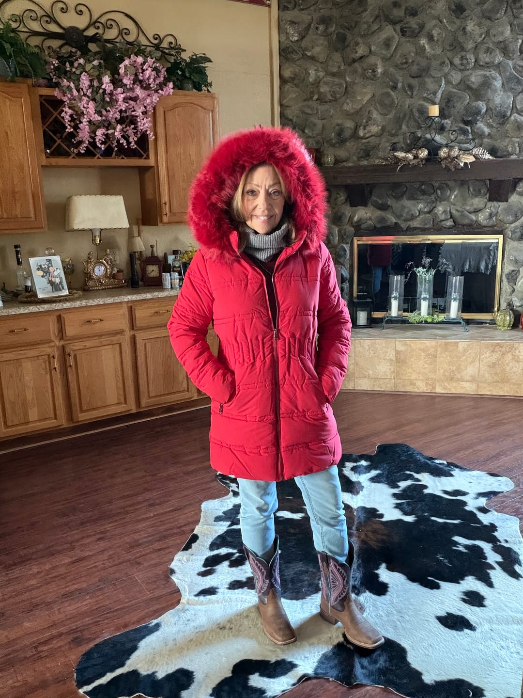 Customer photo review of Red Hot Riding Coat