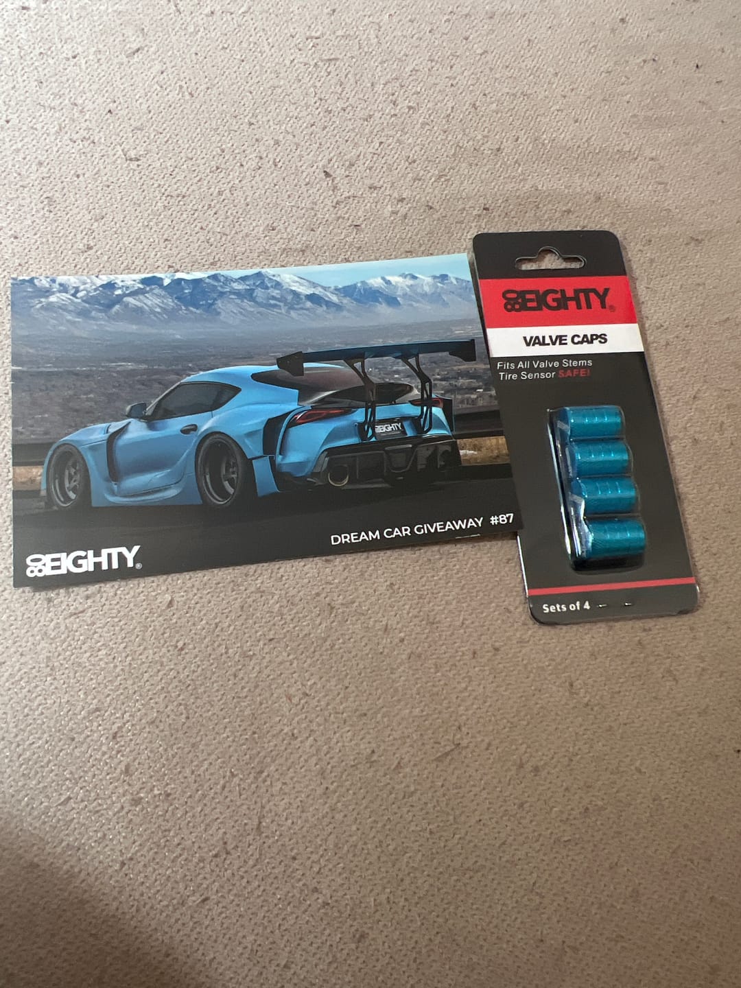Customer photo review of 80Eighty® Teal Valve Stem Caps