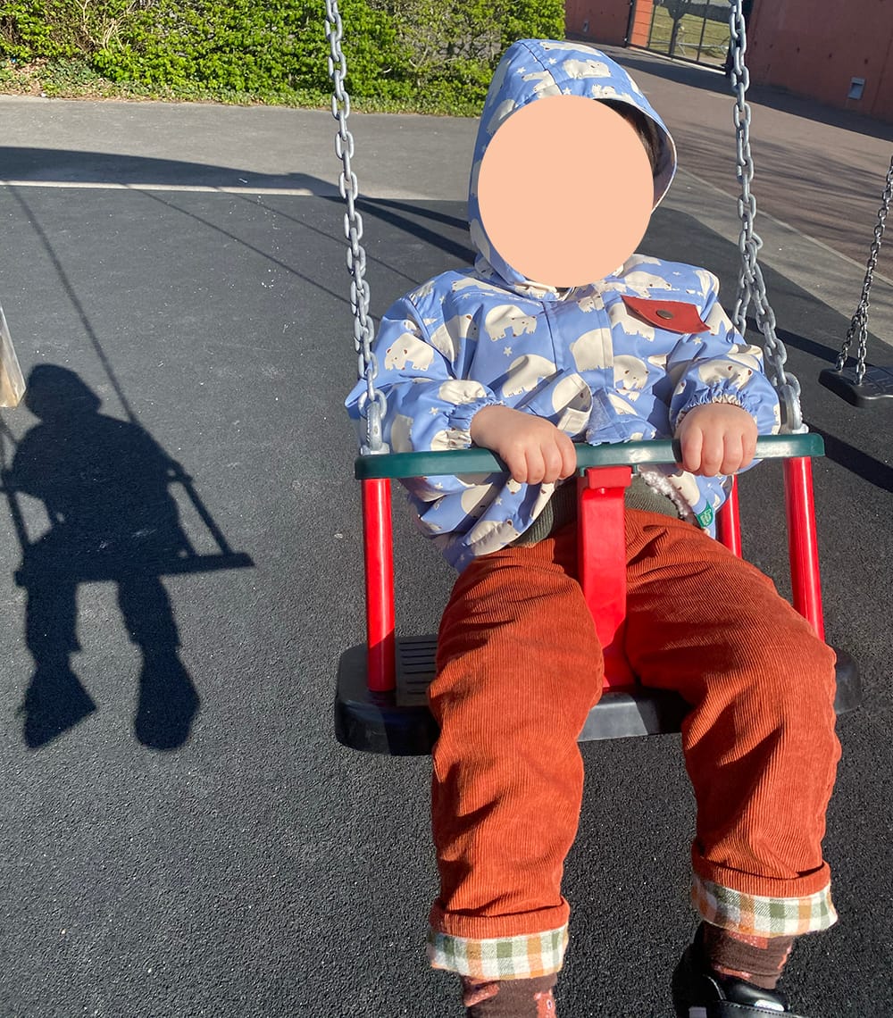 Customer photo review of Ginger Corduroy Lined Adventure Jeans