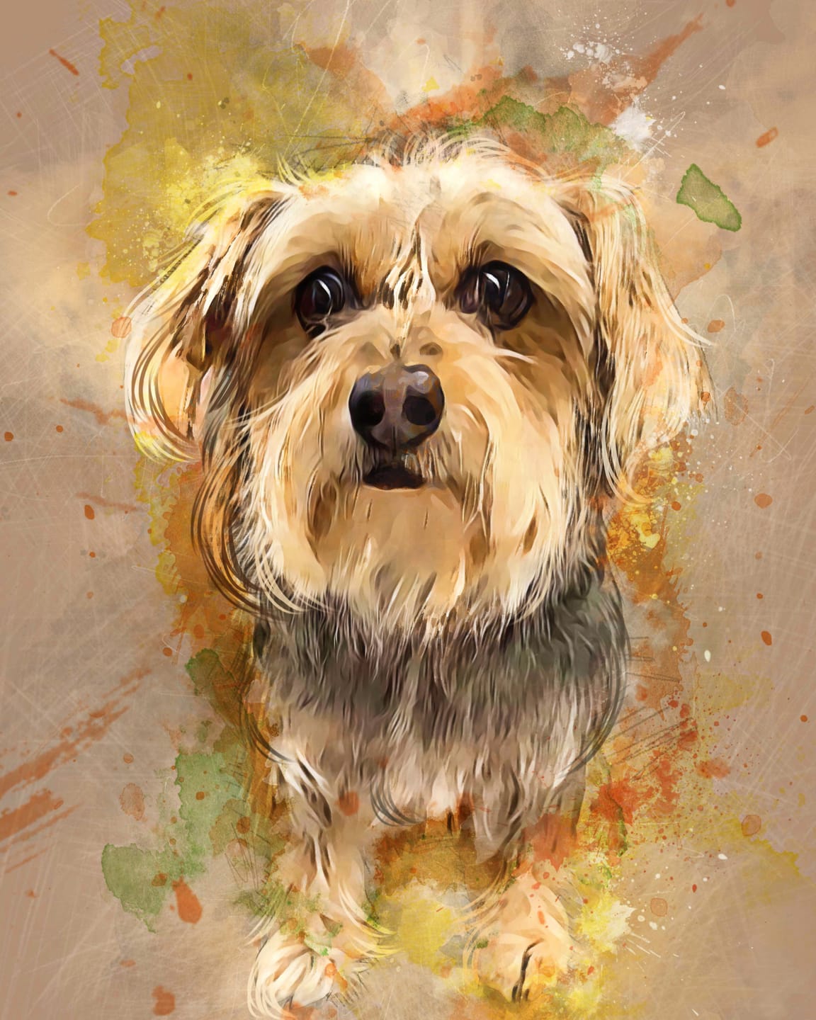 Customer photo review of Custom Watercolor Pet Portrait – Contemporary Neutral Style (CN)