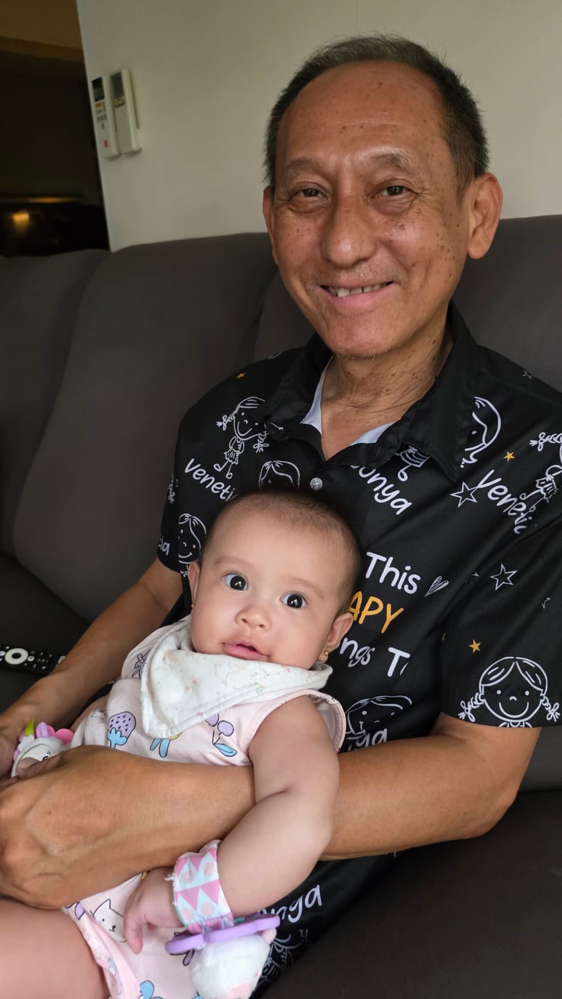 Customer photo review of Personalized Hawaiian Shirt- This Grandpa Belongs To Doodle
