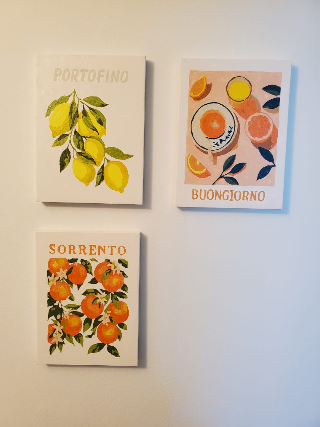 Customer photo review of 6 Mini Paintings - Italian Fruit & Drinks Set