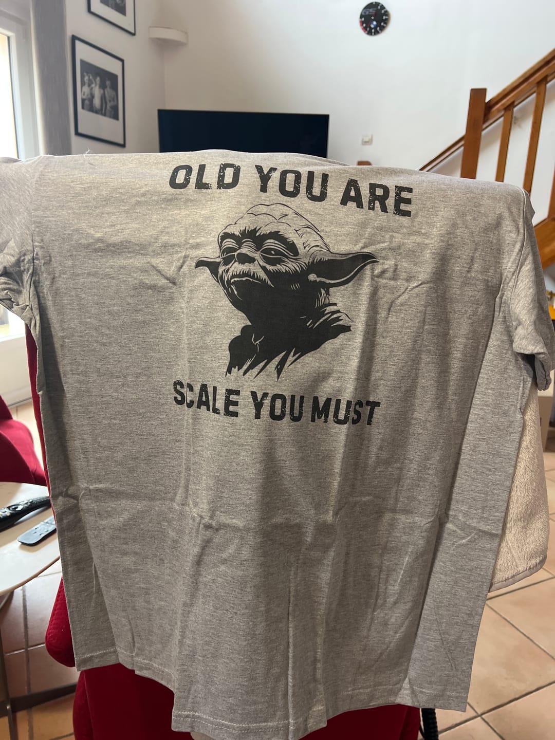 Customer photo review of OLD YOU ARE T-SHIRT