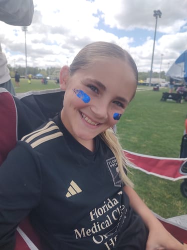 Customer photo review of Blue Game Day Speckles