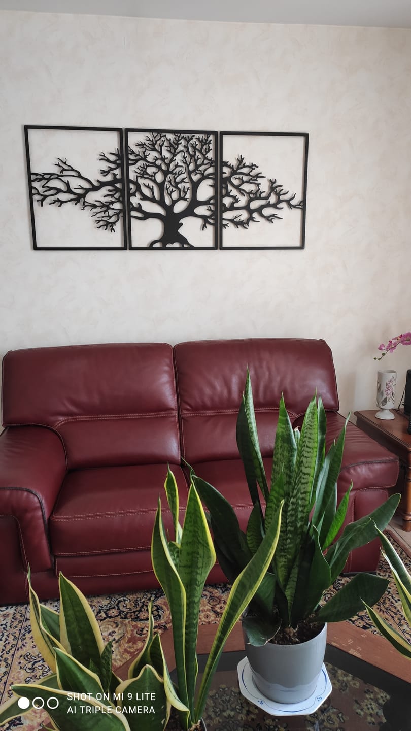 Customer photo review of Décoration murale en métal moderne - Triptyque Arbre De Vie (P01)