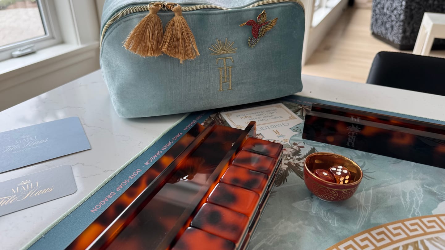 Customer photo review of Tortoiseshell Mahjong Racks