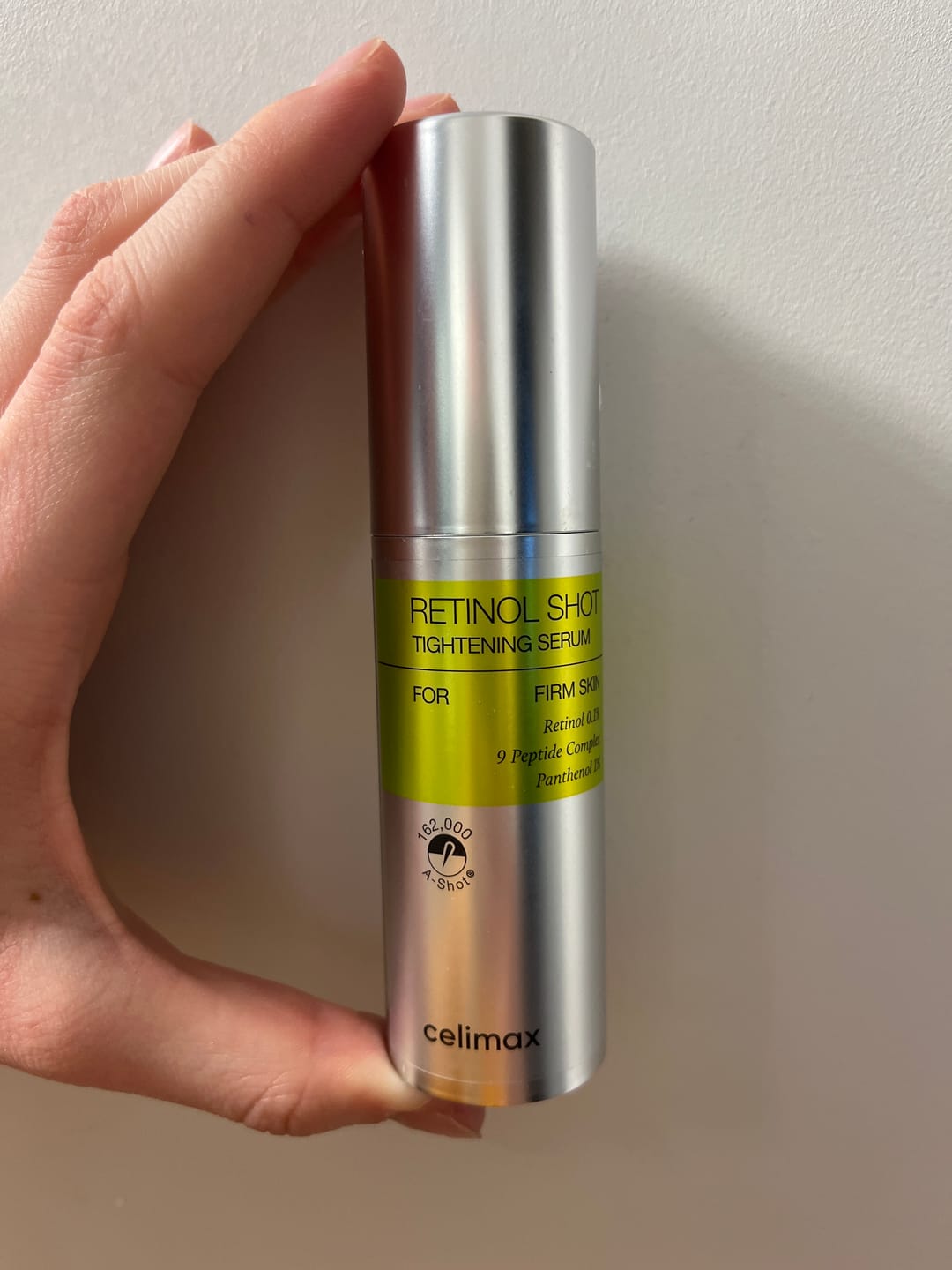 Customer photo review of Liftinga efektu piešķirošs serums ar retinolu un mikroadatām Celimax The Vita−A Retinol Shot Tightening Serum