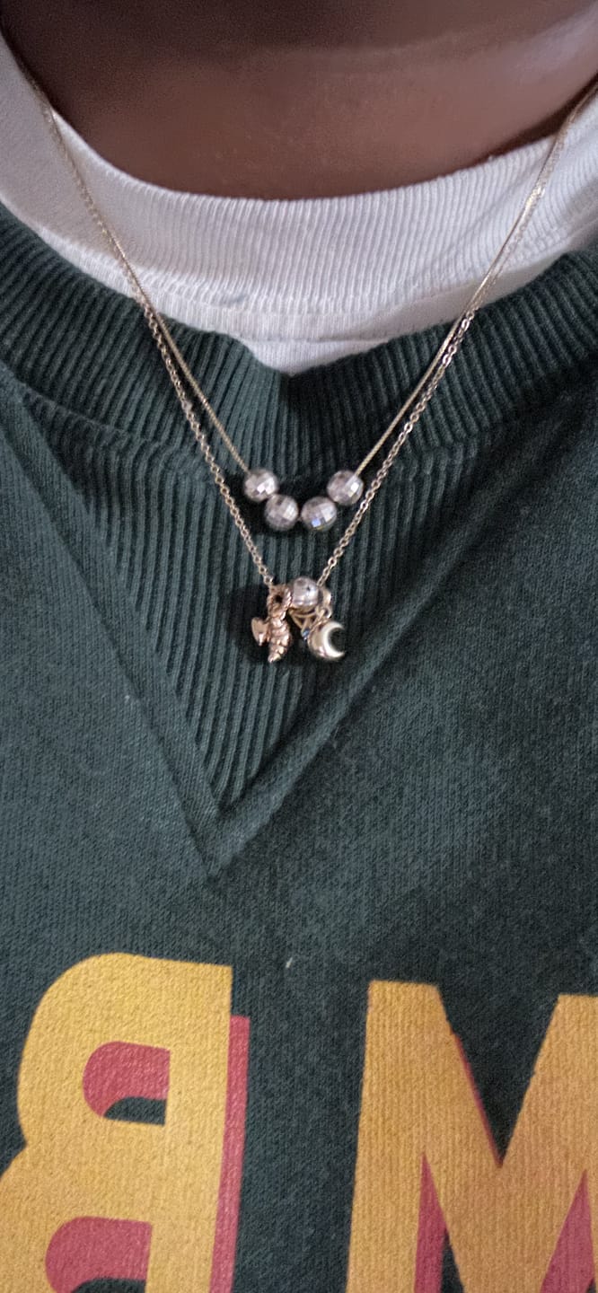 Customer photo review of Sterling Silver Spiky Bead