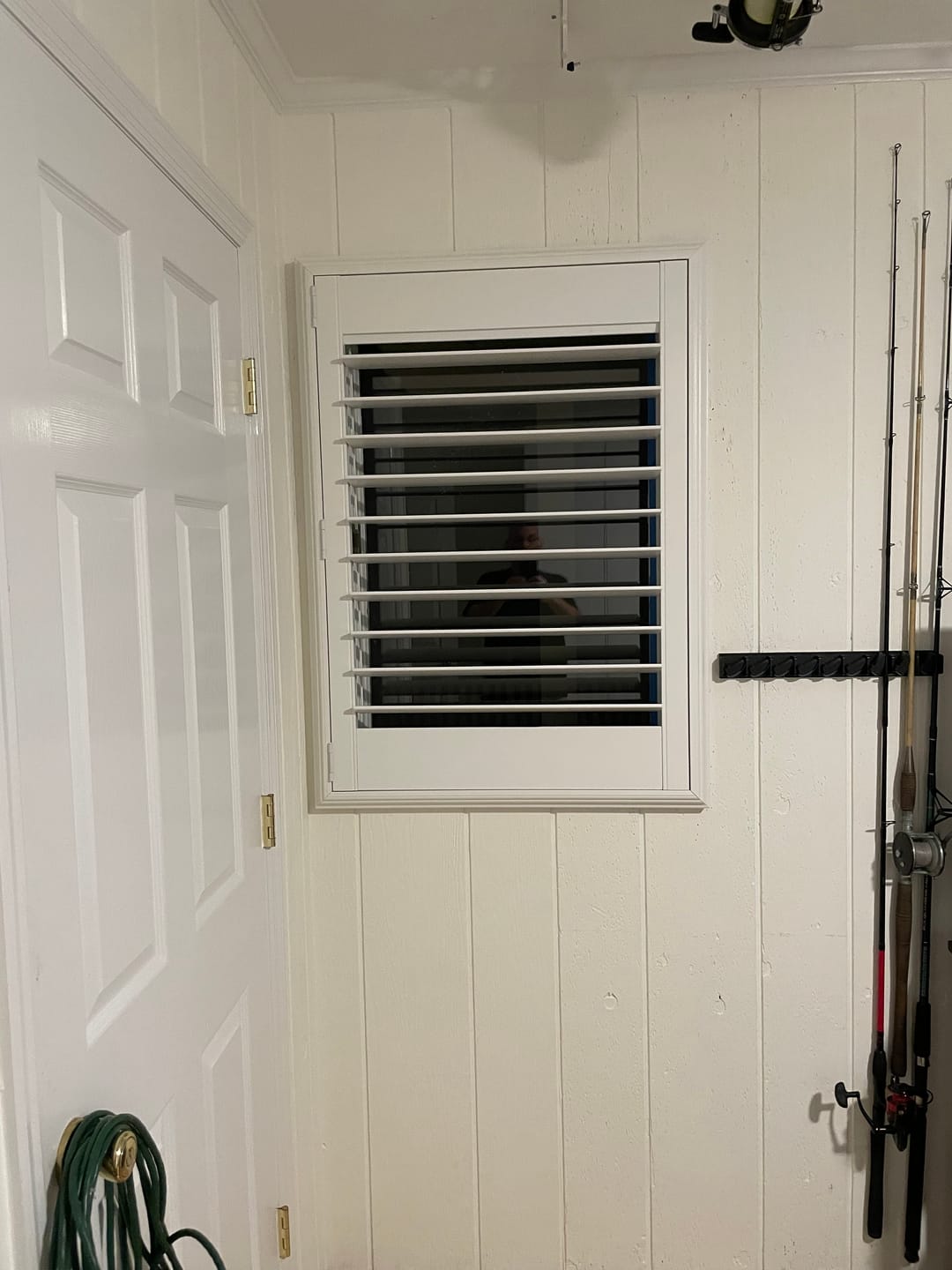 Customer photo review of Painted Wood Plantation Shutter