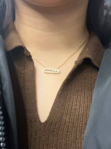 Customer photo review of Pave Soul Kette 18K Vergoldet