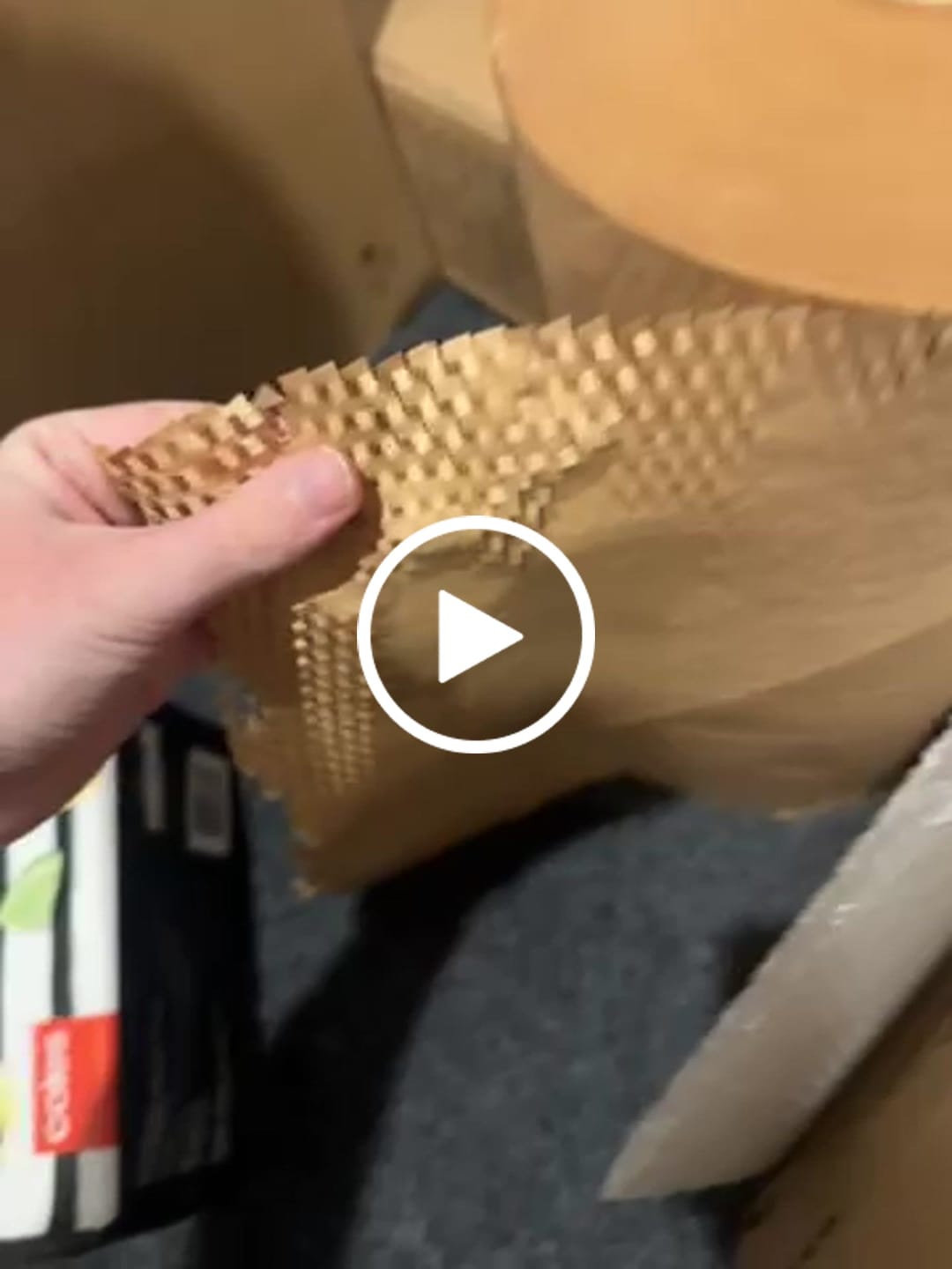 Customer video review of Kraft Honeycomb Protective Paper 500mm x 250m (420m Stretched)