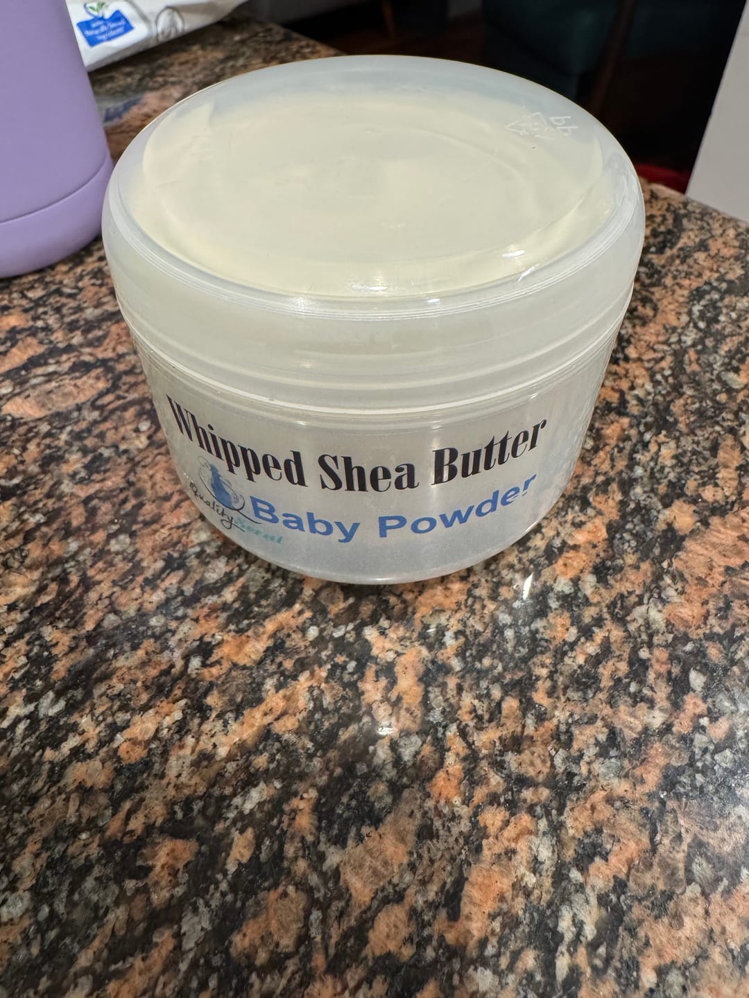 Customer photo review of Whipped Shea Butter Natural Cream 8oz_Baby Powder