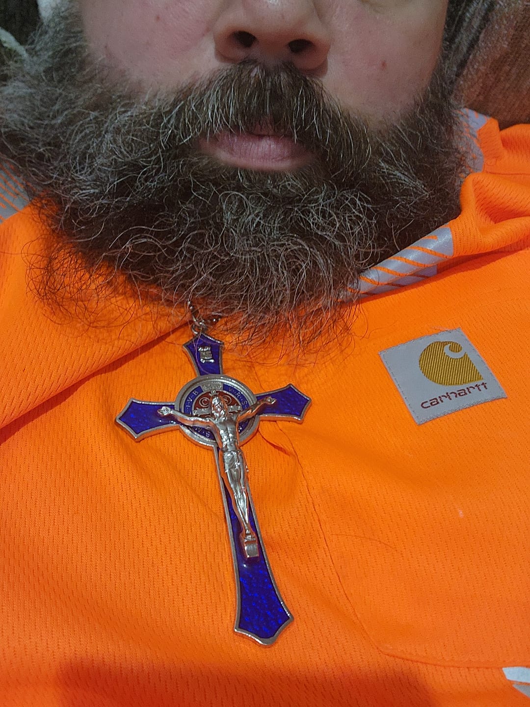 Customer photo review of FREE Today: Classic Style Red/Blue Crafted Crucifix Big Size Pendant Necklace(5 color)