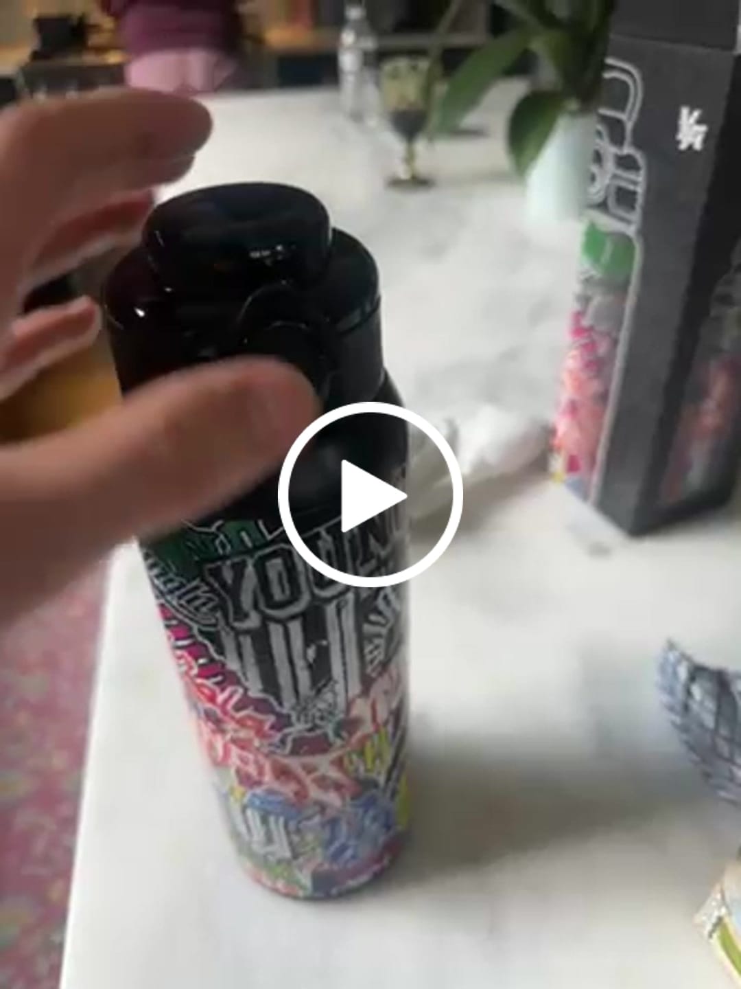 Customer video review of 9007 - Graffiti Water Bottles