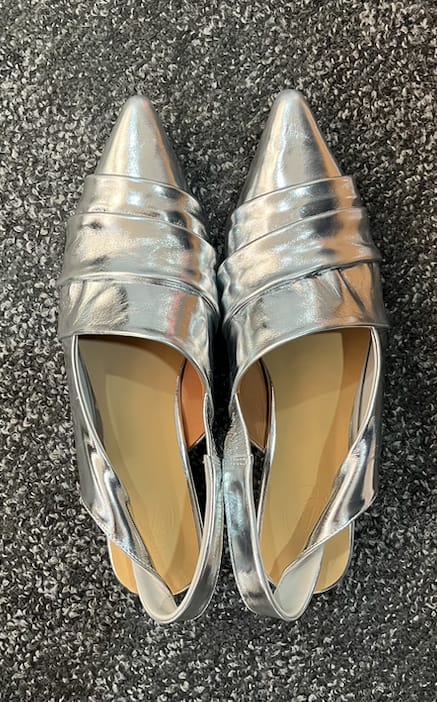 Customer photo review of Pointed Draped Slingback