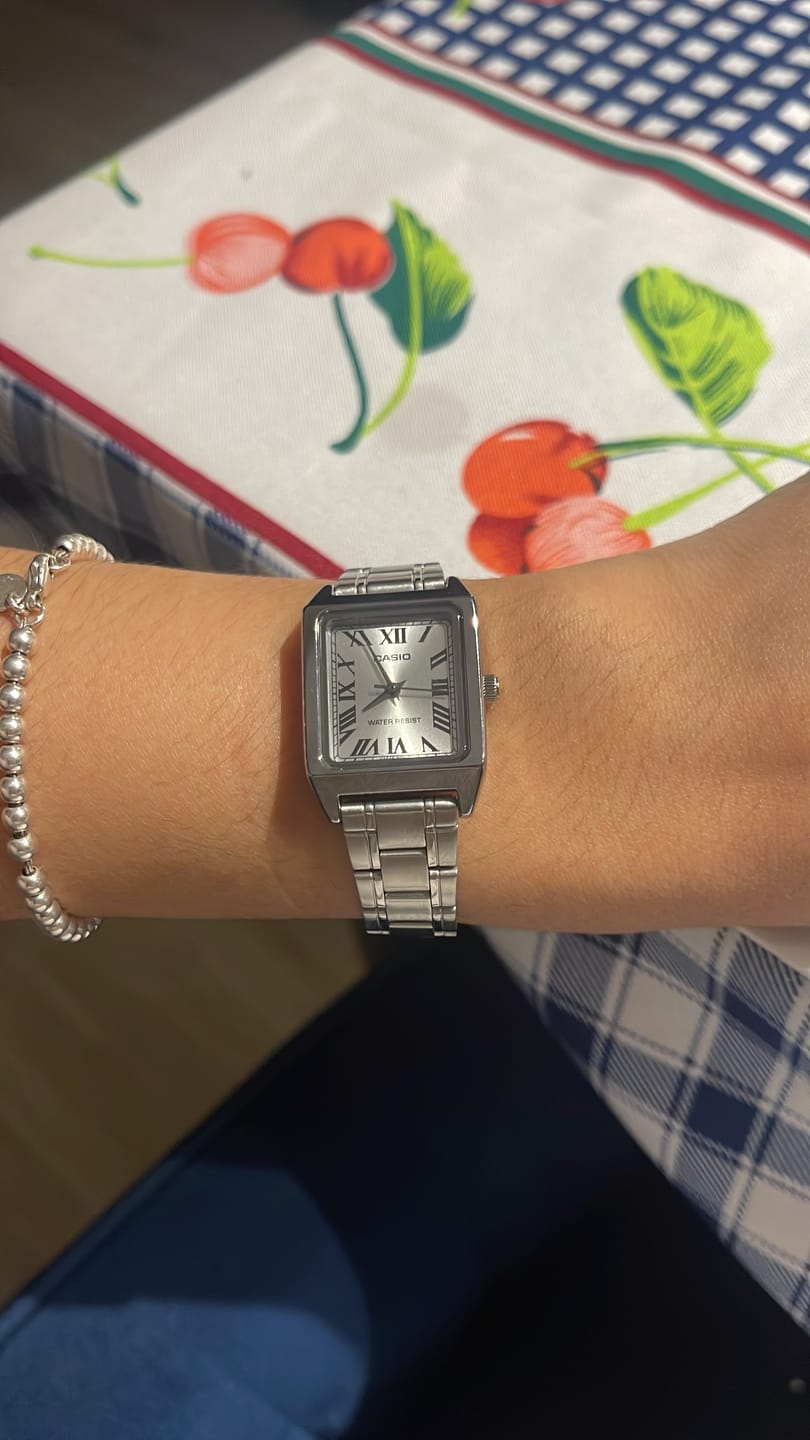 Customer photo review of Reloj Casio Tank Análogo LTP-V007D-7BUDF Acero Dial Plata