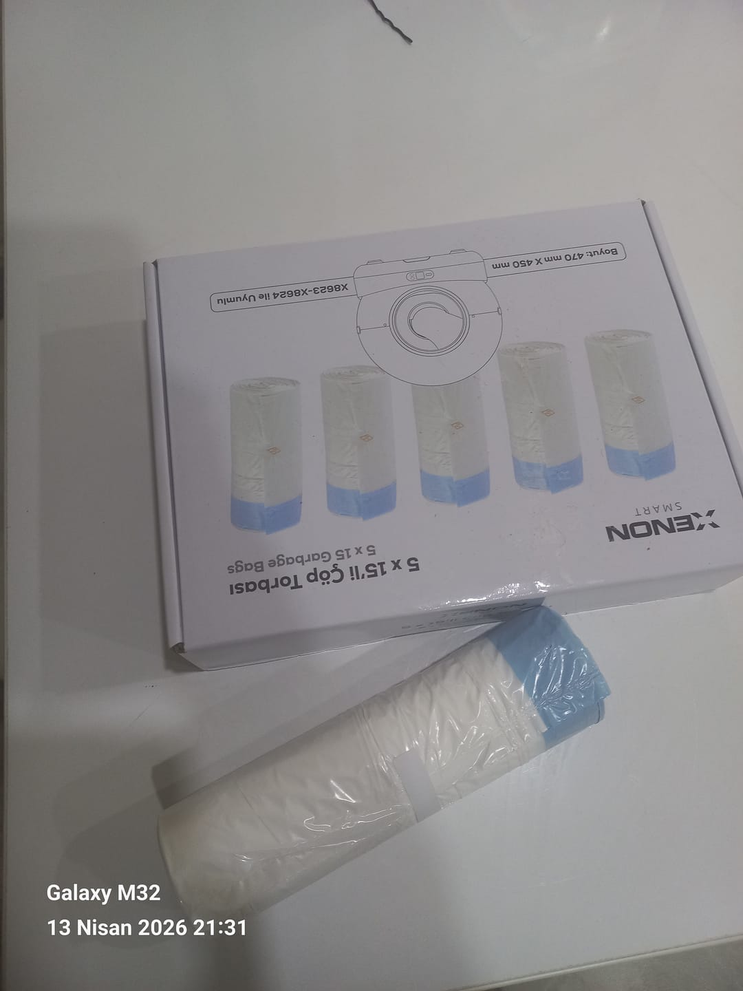 Customer photo review of Otomatik Kedi Tuvaleti Çöp Poşeti | 75 Adet, X8623, X8624 ve X8620 Uyumlu Yedek Atık Poşeti (X8779)
