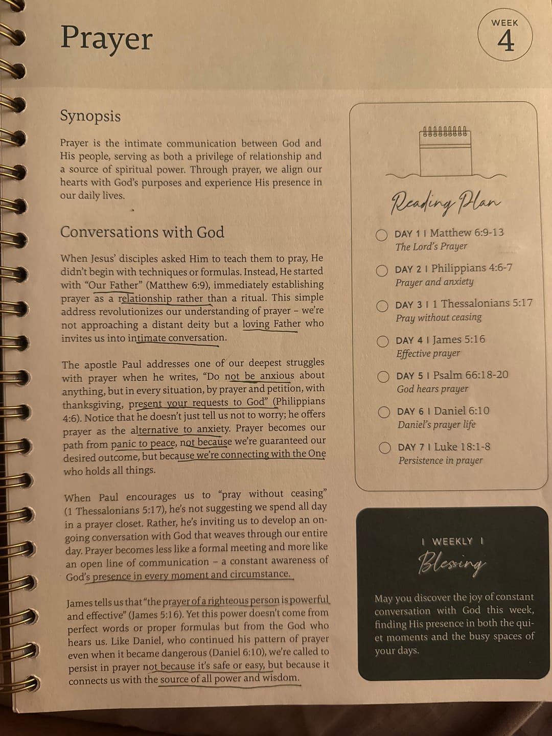 Customer photo review of The Bible In A Year: A 52-Week Journey Through God's Word