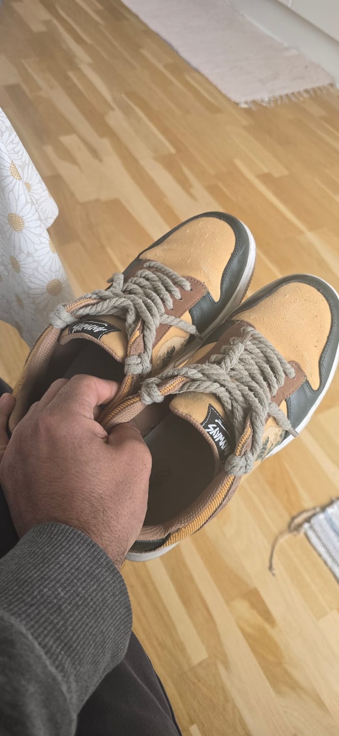 Customer photo review of The great wave off Kanagawa inspired sneakers