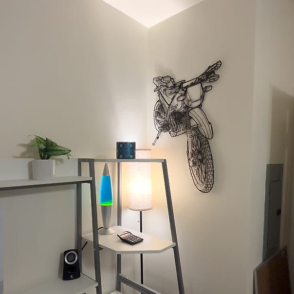 Customer photo review of Custom Motorcycle Metal Wall Art - Made From Your Bike