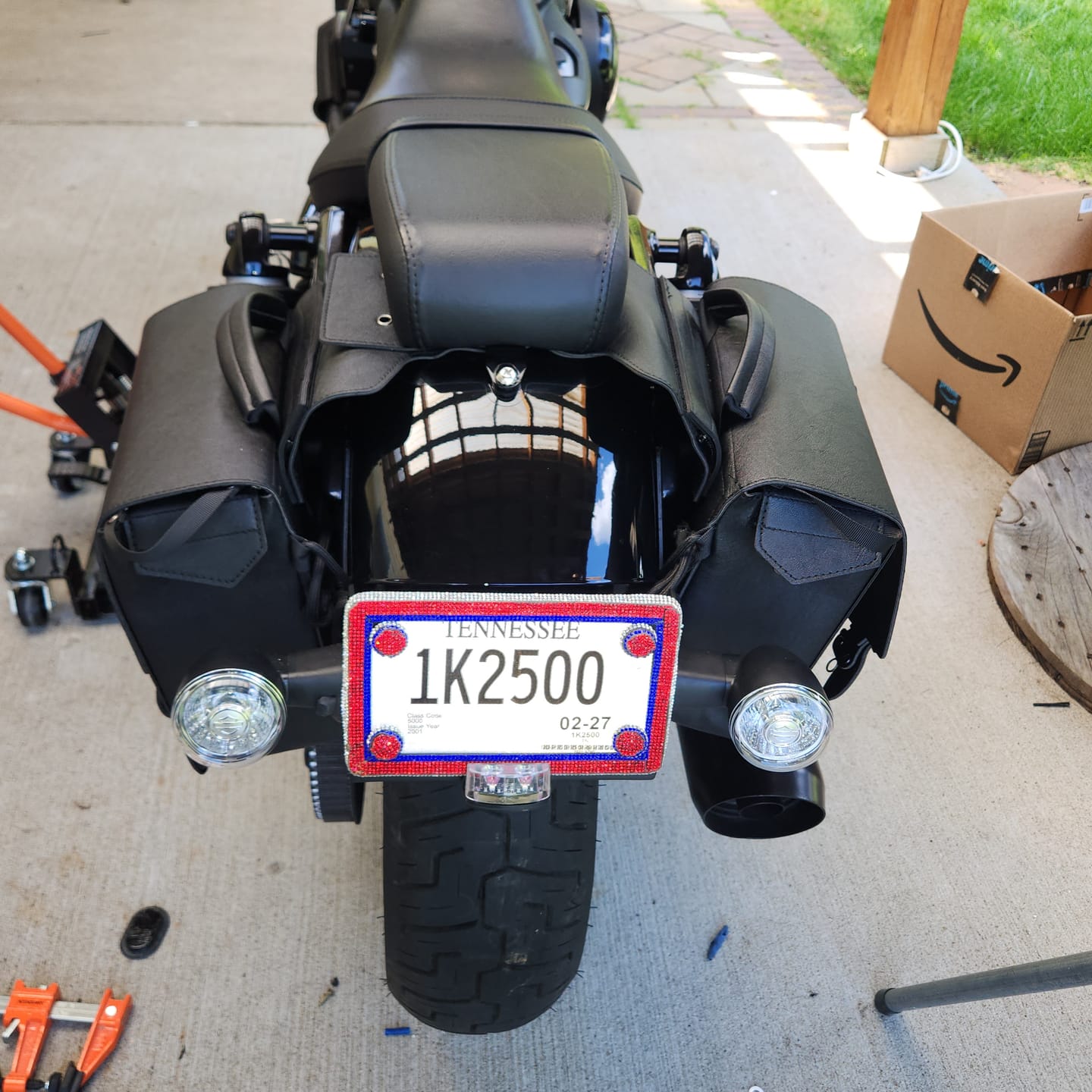 Customer photo review of Viking License Plate and Turn Signal Relocation Kit For Harley Sportster (Side Mount Licence Plate)