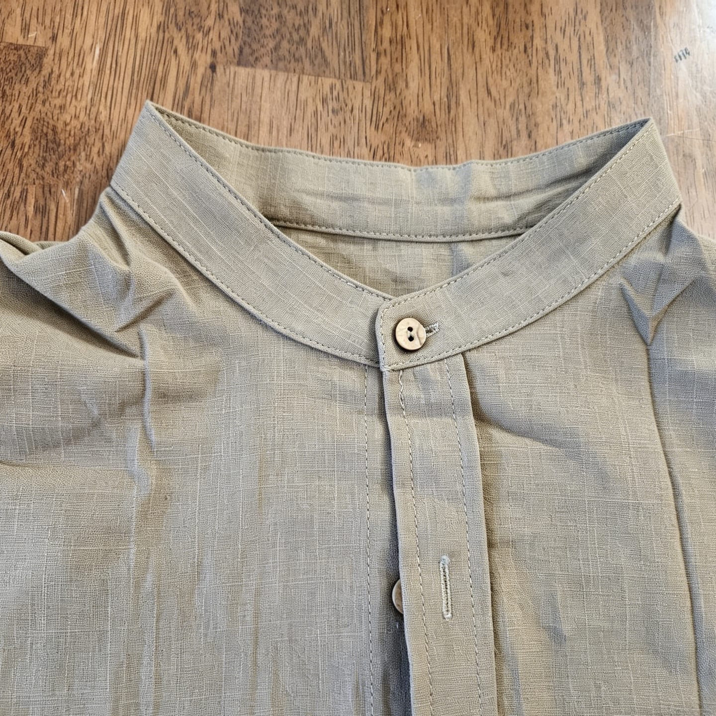 Customer photo review of Men’s Linen Cotton Blend 2 Piece Set Lightweight Breathable Casual Summer Outfit