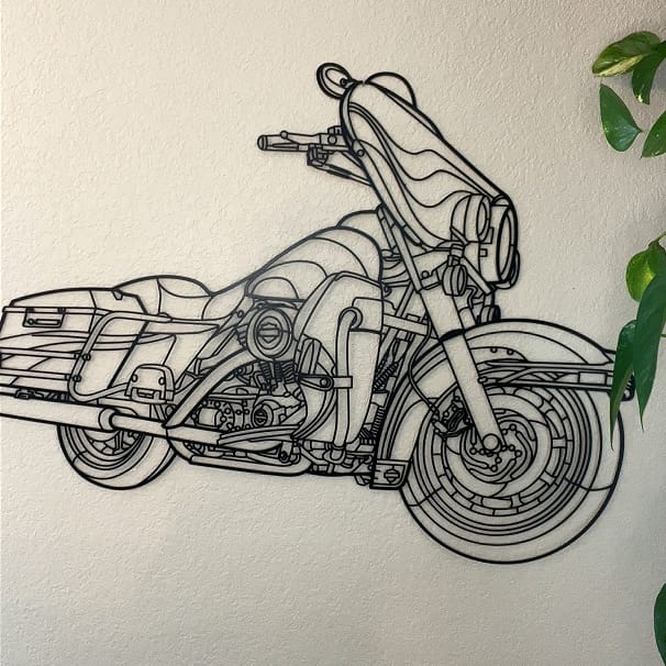 Customer photo review of Custom Motorcycle Metal Wall Art - Made From Your Bike