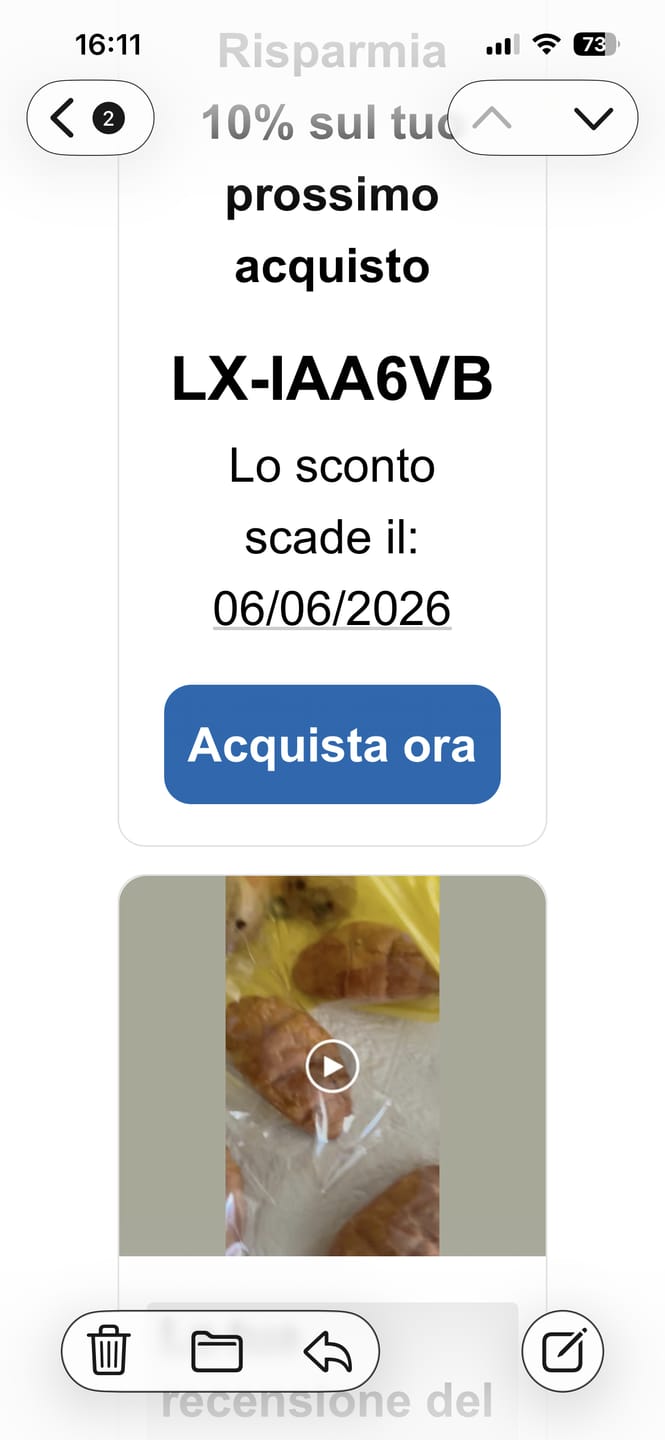 Customer photo review of Kewafer ai biscotti e crema