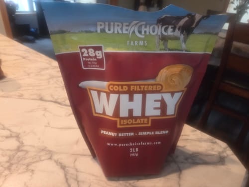 Customer photo review of Whey Protein Isolate Peanut Better
