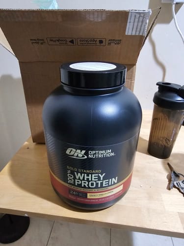 Customer photo review of Optimum Nutrition Gold Standard 100% Whey Protein French Vanilla 5 LB