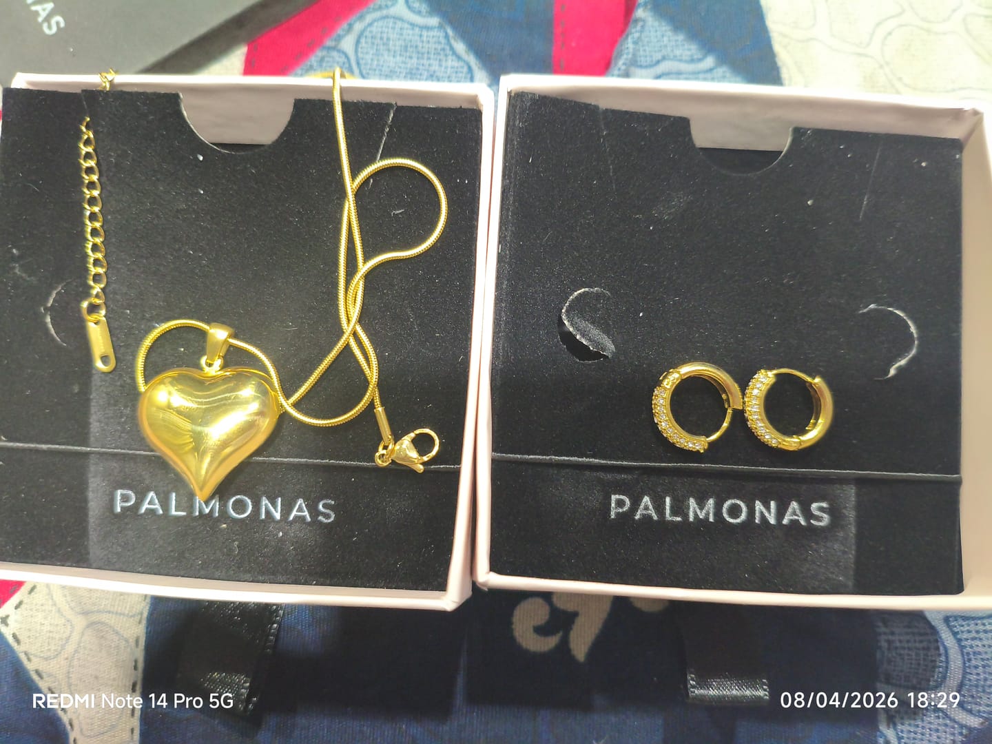 Customer photo review of Heart Pendant Gold Chain Necklace