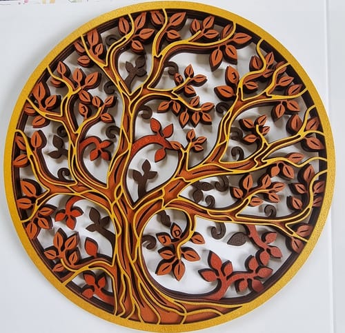 Customer photo review of Multilayer tree of life 4 bundle laser cut svg file