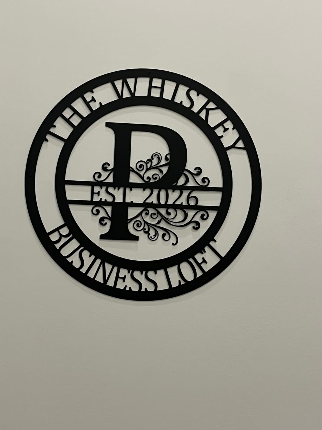 Customer photo review of Custom Metal Family Established Monogram Wall Art - 20+ Color Options