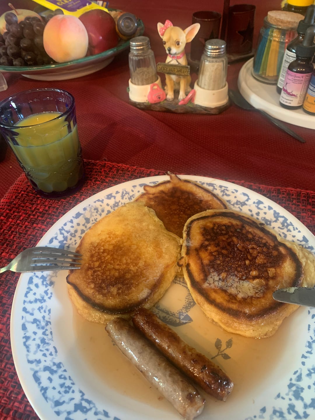 Customer photo review of Cousin T's Gourmet Gluten Free Blueberry Pancake Mix