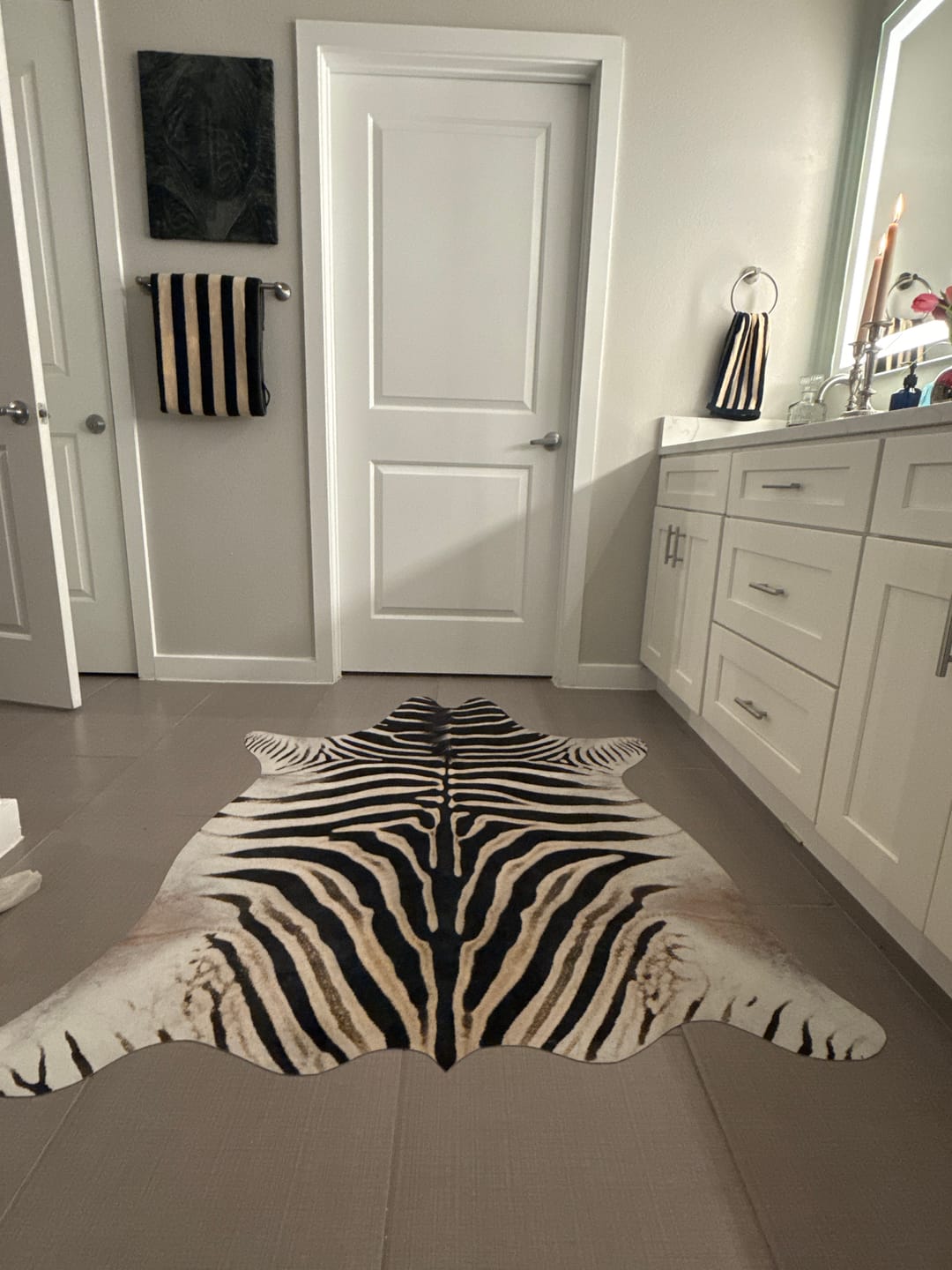 Customer photo review of Jungle Zebra Rug
