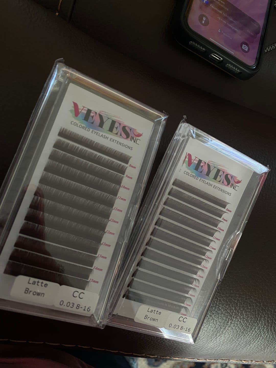 Customer photo review of Brown Color Lash 0.03/0.05mm