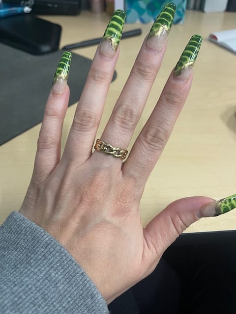 Customer photo review of Cuban Link Ring