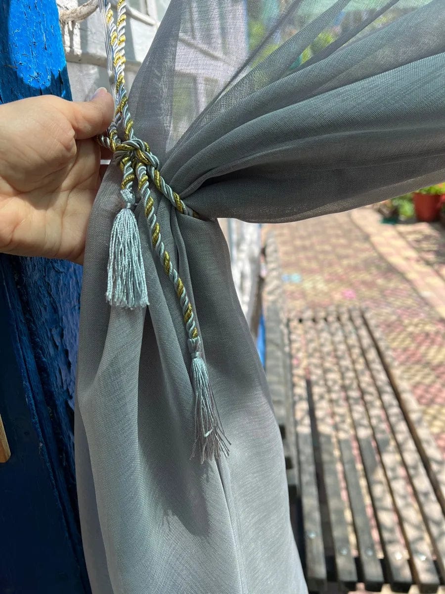 Customer photo review of Leichte Outdoor Voile Gardine nach Maß mit Klettaufhängung · Calvera